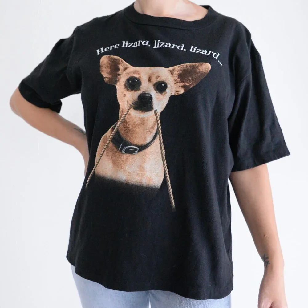 Vintage 1998 TACO BELL CHIHUAHUA Here Lizard Lizard Single Stitch T Shirt Tee XL